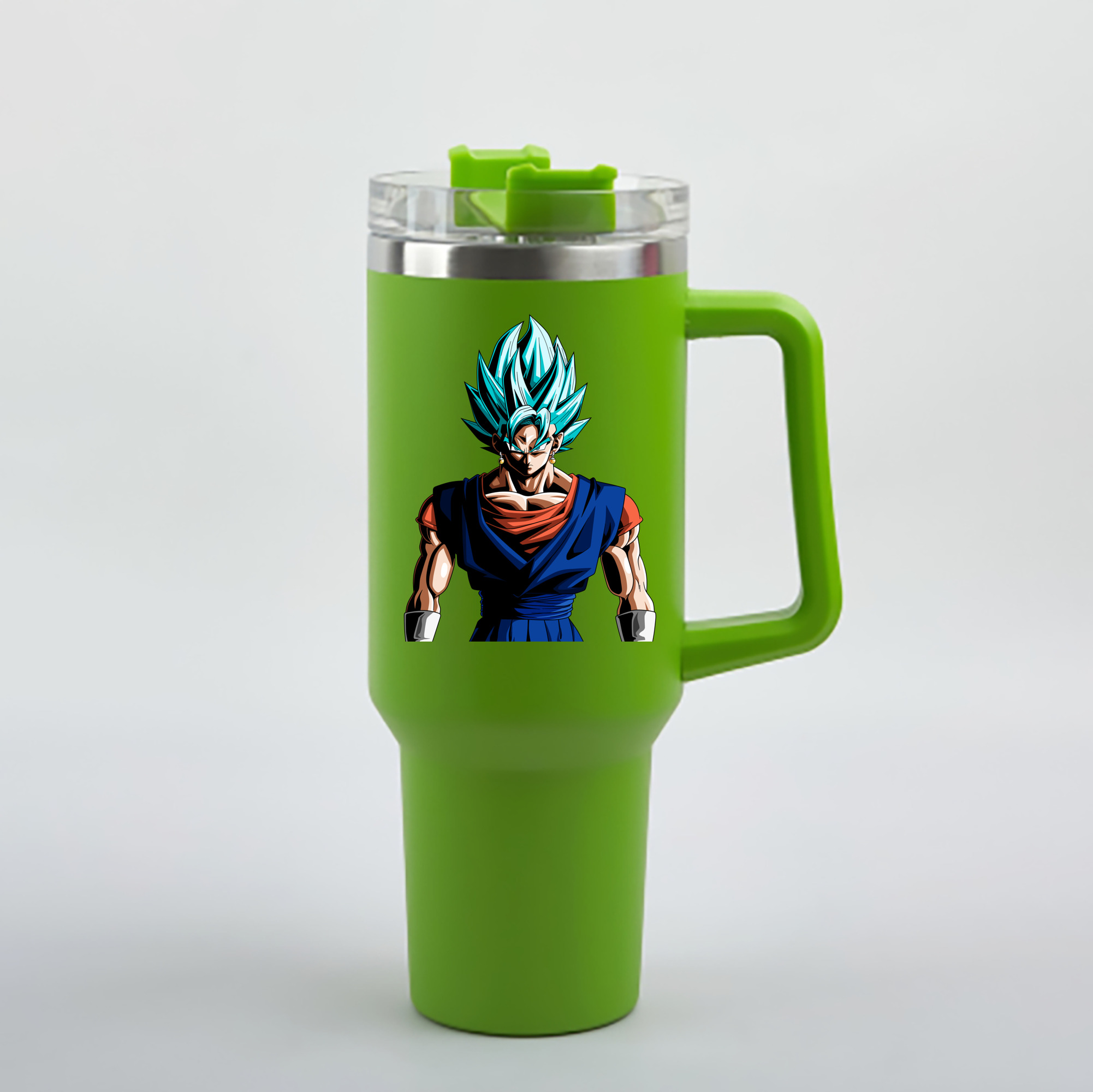 （画像用） ドラゴンボール ベジット DRAGON BALL Vegetto 1200mL車用タンブラー - クリスタルステッカー（プラスチックストロー付き）
